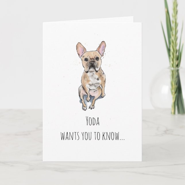 Simple Frenchie, Fawn Fransk Bulldog Mor dag Kort (Framsida)