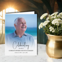 Simple Funeral Photo Folded