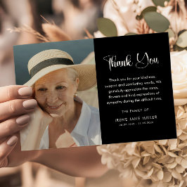 Simple Funeral Photo & Message Memorial Tack Kort