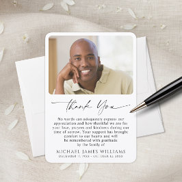 Simple Funeral Photo Sympathy Tack Kort