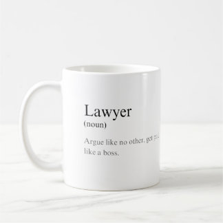 Simple Funny Lawyer Definition Joke Coffee Kaffemugg