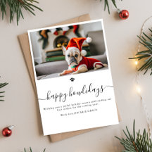 Simple Funny Lycklig Howlidays Pet Hund Photo