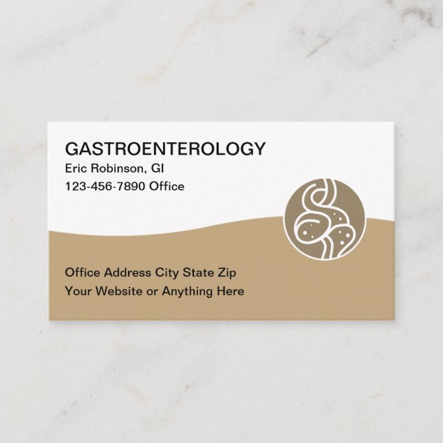 Simple Gastroenterologist Medical Business Cards Visitkort (Framsida)