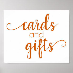 Simple Gift Bord Fall Orange - Händelse Party Poster