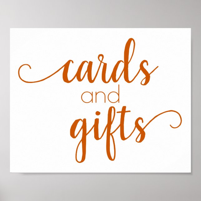 Simple Gift Bord | Fall Orange - Händelse Party Poster (Framsidan)