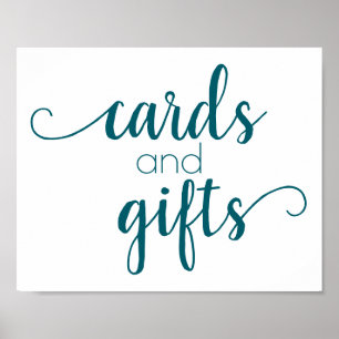 Simple Gift Bord Händelse i Teal Aqua Valfri Par Poster