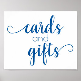 Simple Gift Bord | Händelsen Fransk Blue any Party Poster