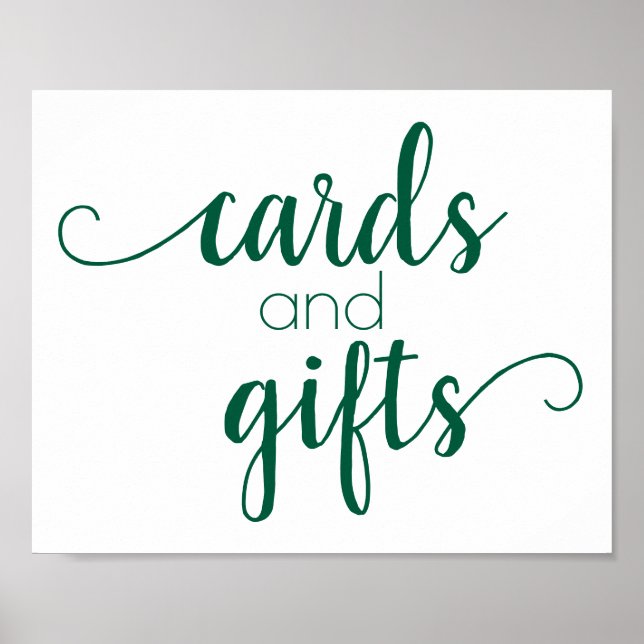 Simple Gift Bord | Hunter Grönt Händelsen Party Poster (Framsidan)