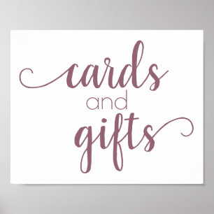 Simple Gift Bord Mauve Rosa Händelse Party Poster