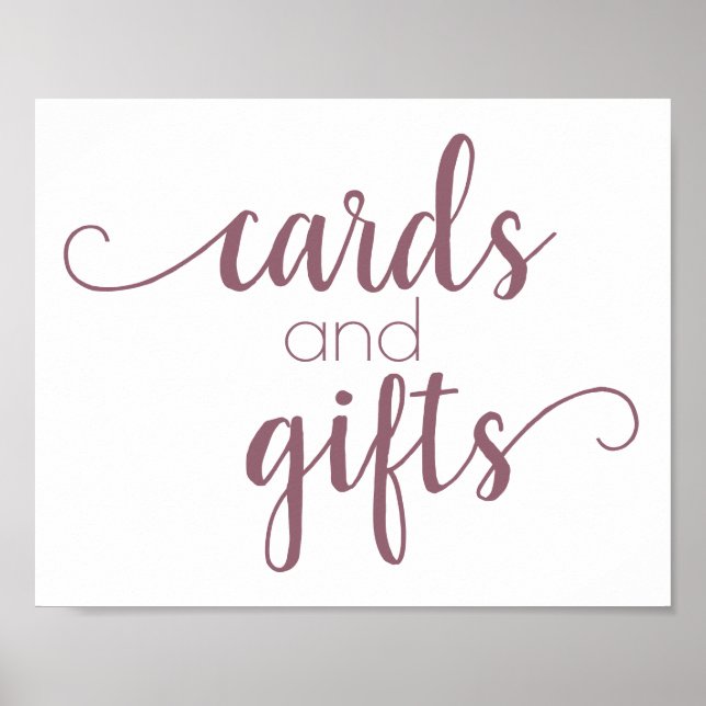 Simple Gift Bord | Mauve Rosa Händelse Party Poster (Framsidan)