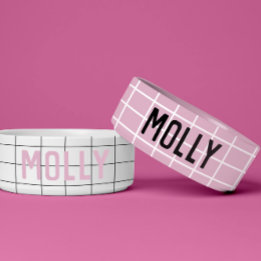 Simple Girly Rosa Check Graphic Modern