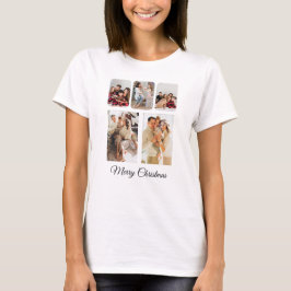 Simple God jul Photo Collage T Shirt