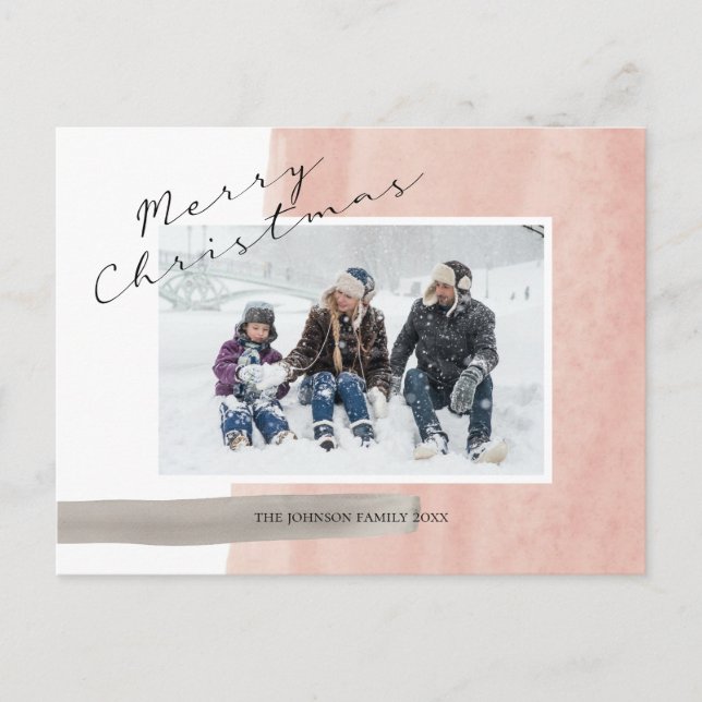 Simple God jul Photo Helg Vykort (Framsida)