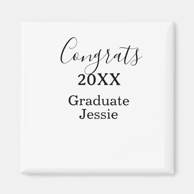 Simple graduation congratulations minimal add clas magnet (Framsidan)