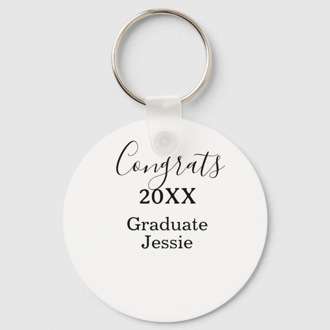 Simple graduation congratulations minimal add clas nyckelring (Framsida)