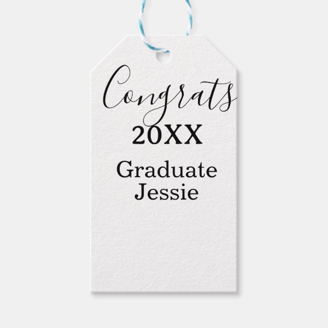 Simple graduation congratulations minimal add clas presentetikett (Framsidan)