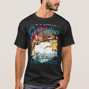 Simple Grandpas Drumming Kärlek - Roligt Tee for G