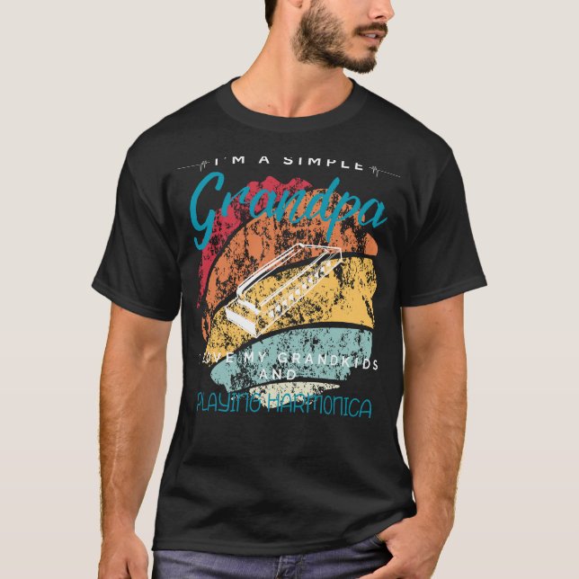 Simple Grandpas Harmonica Tune - Whimsical Tee for (Framsida)
