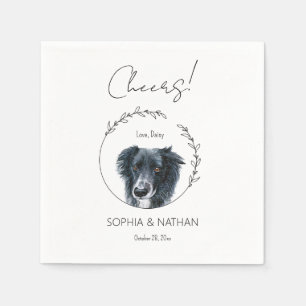 Simple Gräns Collie Hund Cocktail Napkins Pappersservett