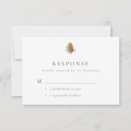 Simple Gräs Cone Winter Wedding OSA Kort