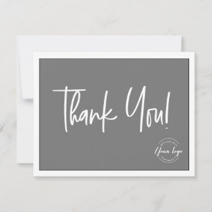 Simple Grått White Company Logotyp Social Tack Kort
