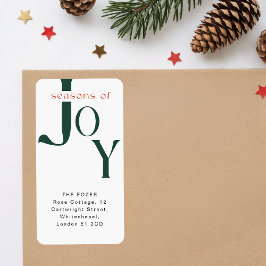 Simple Green Christmas Holiday Return Address Adressetikett