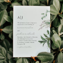 Simple Greenery Photo och Monogram Bröllop