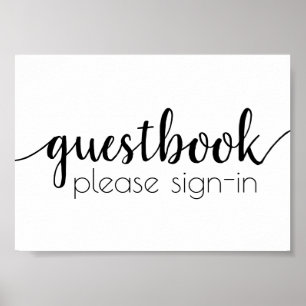 Simple Guestbook Svart skript - valfri händelsel Poster