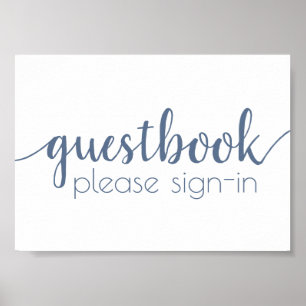 Simple Guestbook Vänsterblå valfri händelselogg Poster