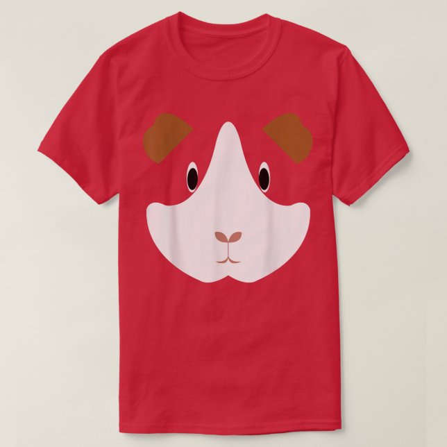 Simple Guinea Pig Face Costume  T Shirt (Design framsida)