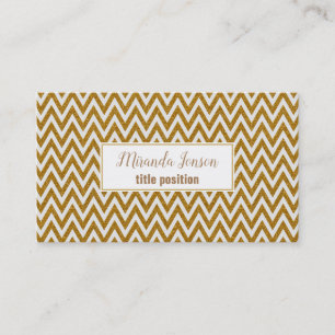 Simple Guld Chevron Visitkort