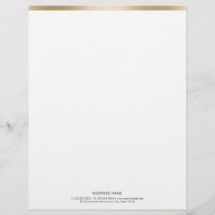 Simple Guld Gräns Letterhead Brevhuvud