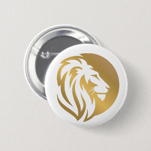 Simple Guld Lejon Leo Logotyp Knapp