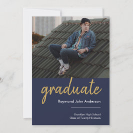 Simple Guld Script High School Photo Studenten Meddelande