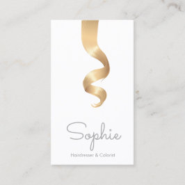 Simple Hair Curl Salon Hairstylist Visitkort