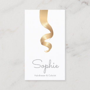 Simple Hair Curl Salon Hairstylist Visitkort