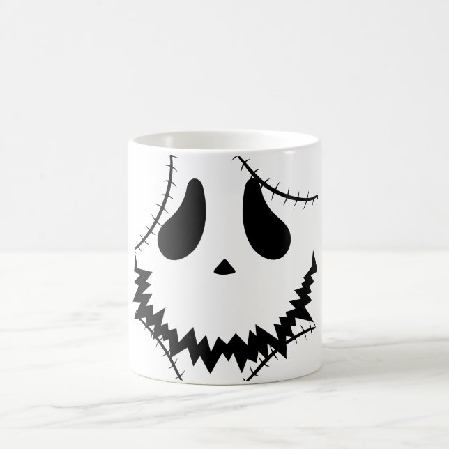 Simple Halloween jack-o-lantern pumpkin ansikte Kaffemugg (Center)