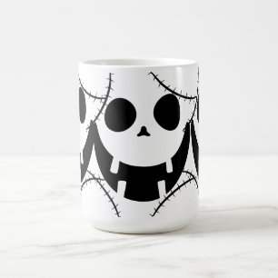 Simple Halloween jack-o-lantern pumpkin ansikte Kaffemugg