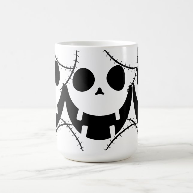 Simple Halloween jack-o-lantern pumpkin ansikte Kaffemugg (Center)