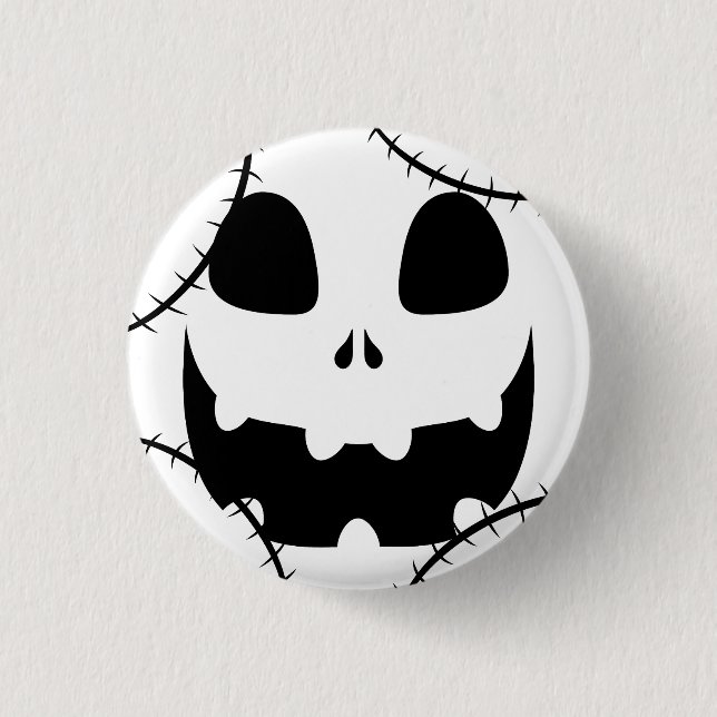 Simple Halloween jack-o-lantern pumpkin ansikte Knapp (Framsida)