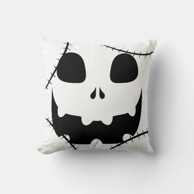 Simple Halloween jack-o-lantern pumpkin ansikte Kudde (Framsida)