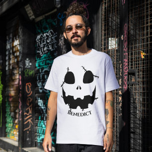 Simple Halloween jack-o-lantern pumpkin ansikte Na T Shirt