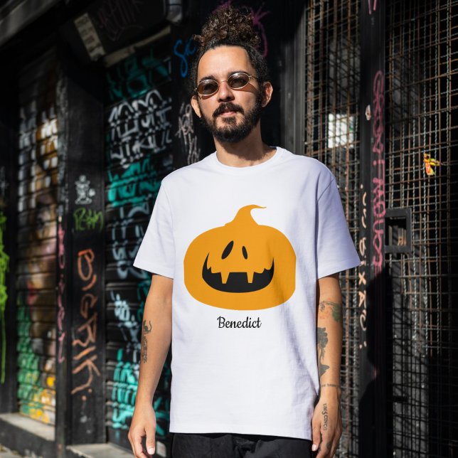 Simple Halloween jack-o-lantern pumpkin ansikte Na T Shirt (Skapare uppladdad)