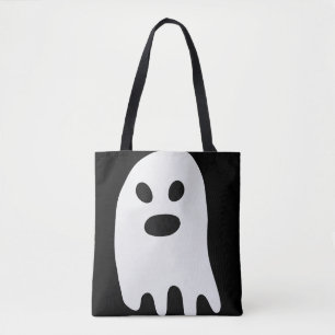 Simple Halloween White Ghost Tygkasse