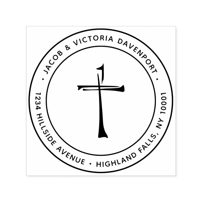 Simple Hand plockade Christian Kor Returadress Självfärgande Stämpel (Design)