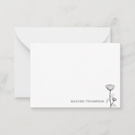 Simple Hand plockade Flower Anteckningskort