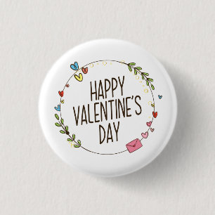 Simple Happy Alla hjärtans dag krans PIN-knapp Knapp