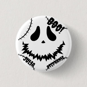 Simple Happy halloween Boo-familj och vänner Namn Knapp