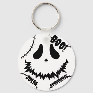 Simple Happy halloween Boo-familj och vänner Namn Nyckelring