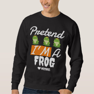 Simple Happy halloween låtsas att jag är en Frog Lång Ärmad Tröja